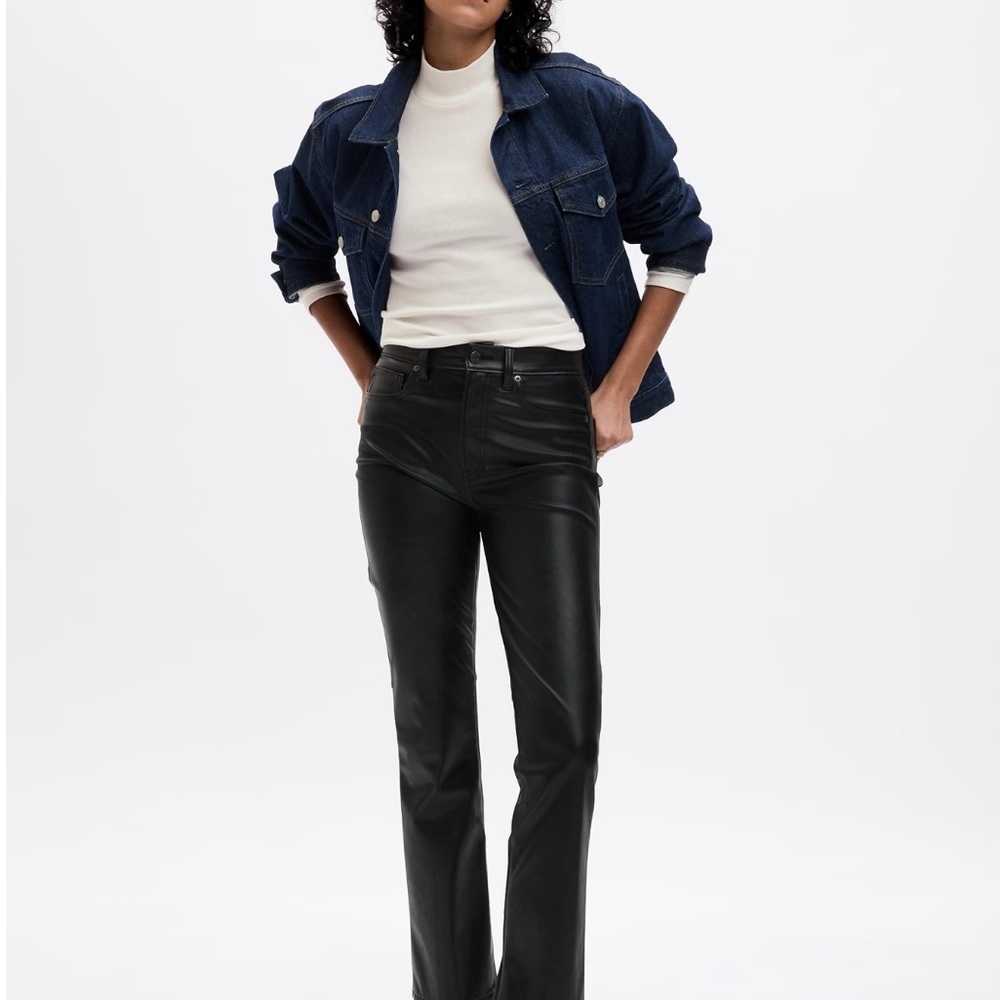 Gap vintage slim high rise leather pant